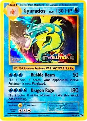 Gyarados - 34/108 Prerelease [Staff] #34/108 Holofoil Pokémon card from XY Promos