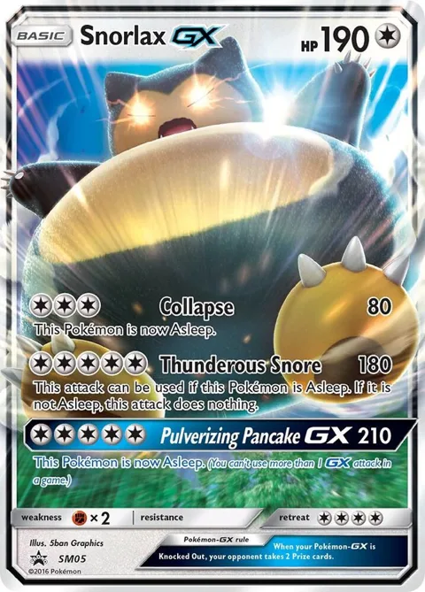 Snorlax GX #SM05 Holofoil Pokémon card from SM Promos