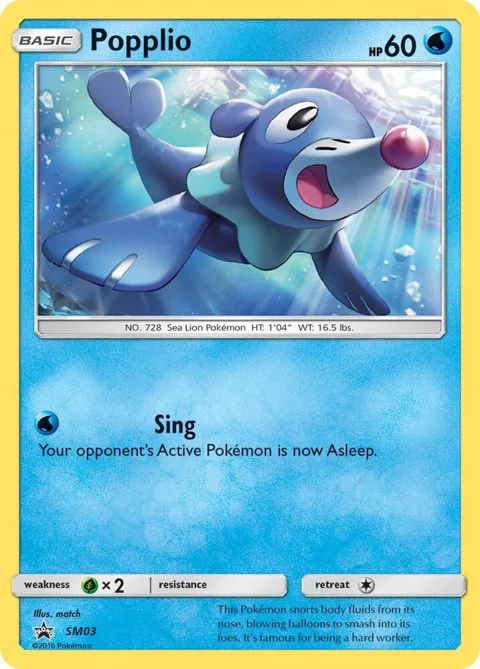 Popplio #SM03 Holofoil Pokémon card from SM Promos