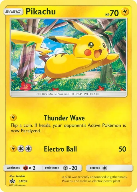 Pikachu #SM04 Holofoil Pokémon card from SM Promos