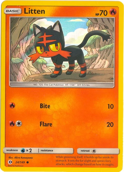 Litten - 24/149 Water Web Holo #024/149 Holofoil Pokémon card from Miscellaneous Cards & Products