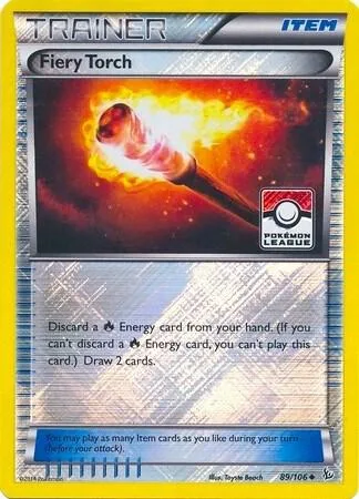 Fiery Torch - 89/106 Pokemon League #089/106 Reverse Holofoil Pokémon card from League & Championship Cards