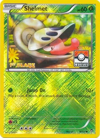 Shelmet - 8/111 Pokemon League [1st Place] #008/111 Reverse Holofoil Pokémon card from League & Championship Cards
