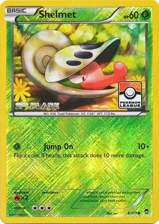 Shelmet - 8/111 Pokemon League [2nd Place] #008/111 Reverse Holofoil Pokémon card from League & Championship Cards