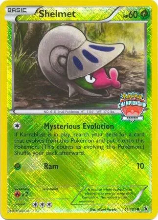 Shelmet - 11/101 Championship Series #011/101 Reverse Holofoil Pokémon card from League & Championship Cards