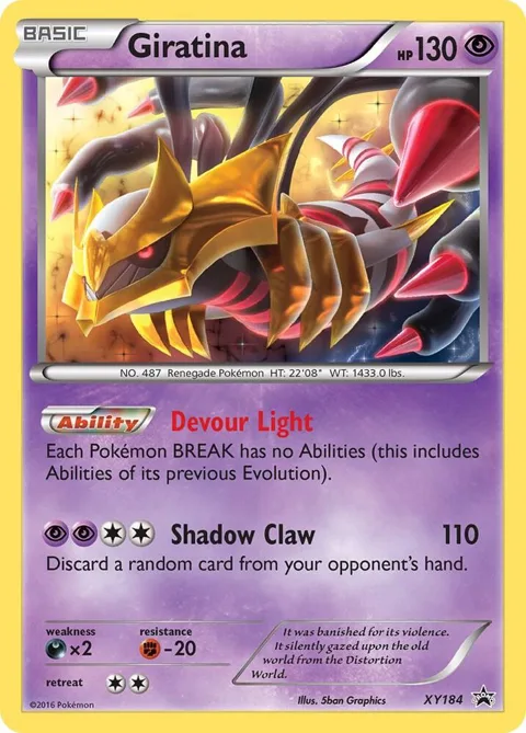 Giratina #XY184 Holofoil Pokémon card from XY Promos