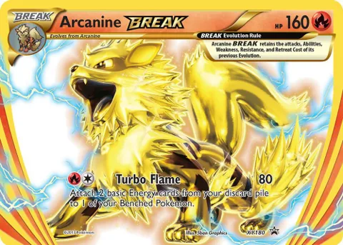 Arcanine BREAK #XY180 Holofoil Pokémon card from XY Promos