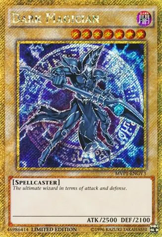 Dark Magician Gold Secret Rare MVP1-ENGV3 Yu-Gi-Oh card from The Dark Side of Dimensions Movie Pack: Gold Edition