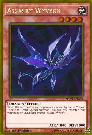 Assault Wyvern MVP1-ENG03 1st Edition Yu-Gi-Oh card from The Dark Side of Dimensions Movie Pack: Gold Edition