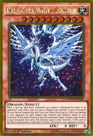 Deep-Eyes White Dragon MVP1-ENG05 Unlimited Yu-Gi-Oh card from The Dark Side of Dimensions Movie Pack: Gold Edition