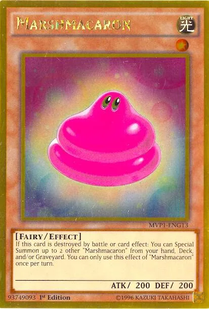 Marshmacaron MVP1-ENG13 1st Edition Yu-Gi-Oh card from The Dark Side of Dimensions Movie Pack: Gold Edition