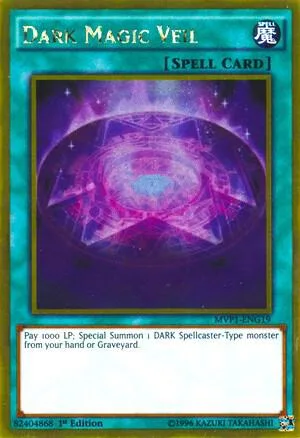 Dark Magic Veil MVP1-ENG19 1st Edition Yu-Gi-Oh card from The Dark Side of Dimensions Movie Pack: Gold Edition