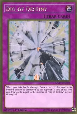 Dig of Destiny MVP1-ENG22 Unlimited Yu-Gi-Oh card from The Dark Side of Dimensions Movie Pack: Gold Edition