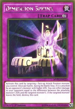 Dimension Sphinx MVP1-ENG23 Unlimited Yu-Gi-Oh card from The Dark Side of Dimensions Movie Pack: Gold Edition