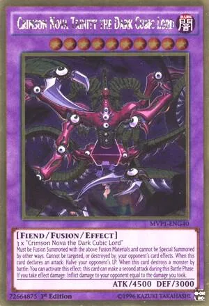 Crimson Nova Trinity the Dark Cubic Lord MVP1-ENG40 1st Edition Yu-Gi-Oh card from The Dark Side of Dimensions Movie Pack: Gold Edition
