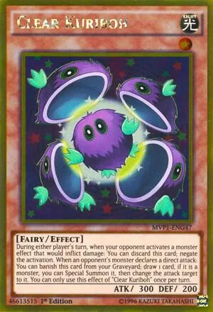 Clear Kuriboh MVP1-ENG47 Yu-Gi-Oh card from The Dark Side of Dimensions Movie Pack: Gold Edition
