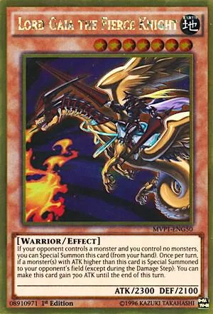 Lord Gaia the Fierce Knight MVP1-ENG50 1st Edition Yu-Gi-Oh card from The Dark Side of Dimensions Movie Pack: Gold Edition