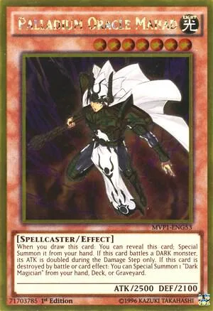 Palladium Oracle Mahad MVP1-ENG53 1st Edition Yu-Gi-Oh card from The Dark Side of Dimensions Movie Pack: Gold Edition