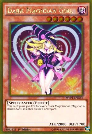 Dark Magician Girl MVP1-ENG56 Unlimited Yu-Gi-Oh card from The Dark Side of Dimensions Movie Pack: Gold Edition