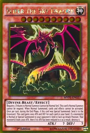 Slifer the Sky Dragon MVP1-ENG57 1st Edition Yu-Gi-Oh card from The Dark Side of Dimensions Movie Pack: Gold Edition