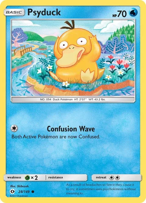 Psyduck #28/149 Pokémon card from SM Base Set