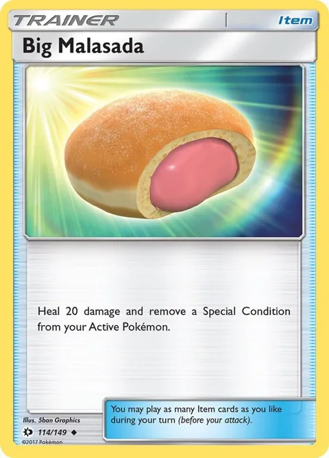 Big Malasada #114/149 Reverse Holofoil Pokémon card from SM Base Set