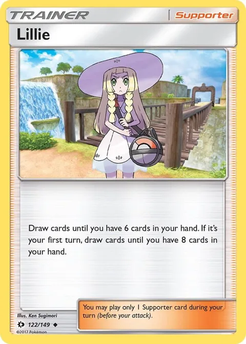 Lillie #122/149 Reverse Holofoil Pokémon card from SM Base Set