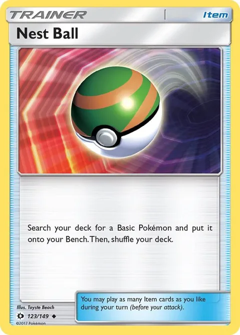 Nest Ball #123/149 Reverse Holofoil Pokémon card from SM Base Set