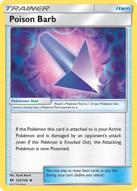 Poison Barb #124/149 Pokémon card from SM Base Set