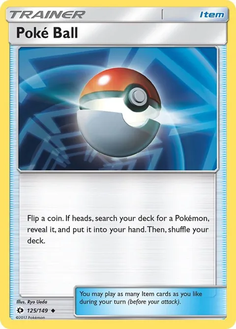 Poke Ball #125/149 Reverse Holofoil Pokémon card from SM Base Set