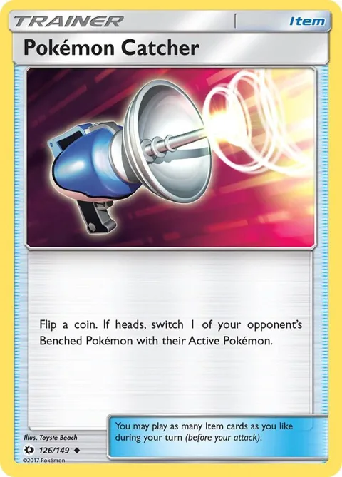 Pokemon Catcher #126/149 Reverse Holofoil Pokémon card from SM Base Set
