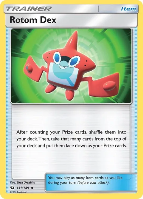 Rotom Dex #131/149 Reverse Holofoil Pokémon card from SM Base Set