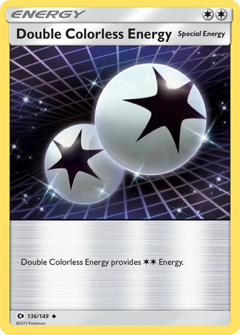 Double Colorless Energy #136/149 Reverse Holofoil Pokémon card from SM Base Set