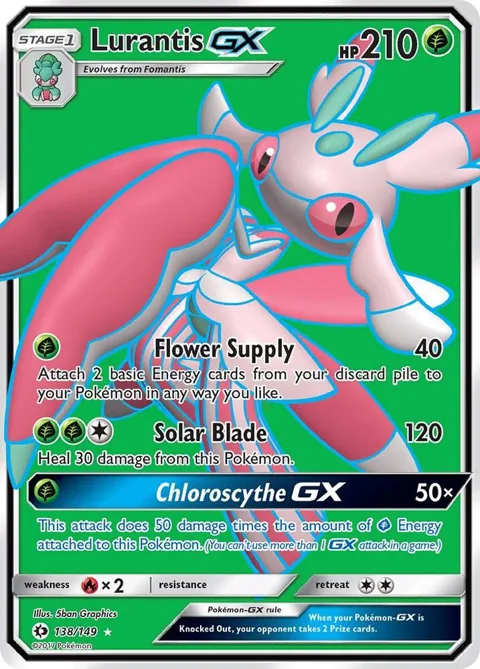 Lurantis GX Full Art #138/149 Holofoil Pokémon card from SM Base Set