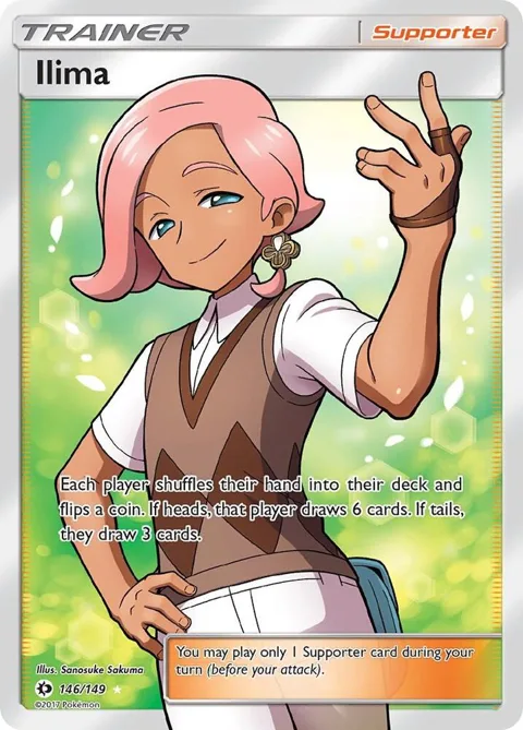 Ilima Full Art #146/149 Holofoil Pokémon card from SM Base Set