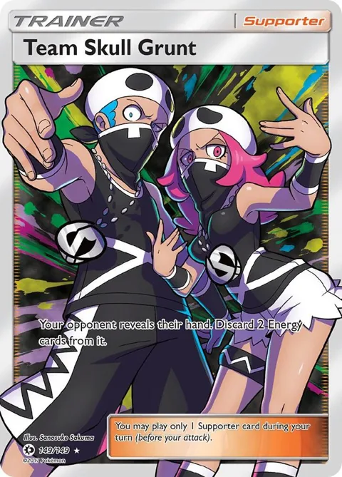 Team Skull Grunt Full Art #149/149 Holofoil Pokémon card from SM Base Set