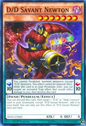 D/D Savant Newton SDPD-EN002 Yu-Gi-Oh card from Structure Deck: Pendulum Domination