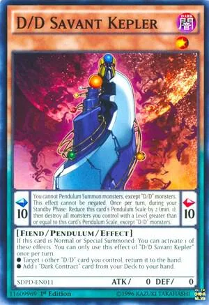 D/D Savant Kepler SDPD-EN011 Yu-Gi-Oh card from Structure Deck: Pendulum Domination