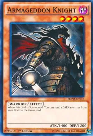 Armageddon Knight SDPD-EN018 Yu-Gi-Oh card from Structure Deck: Pendulum Domination
