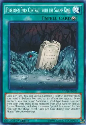 Forbidden Dark Contract with the Swamp King SDPD-EN026 Yu-Gi-Oh card from Structure Deck: Pendulum Domination