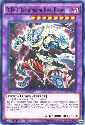 D/D/D Dragonbane King Beowulf SDPD-EN041 Yu-Gi-Oh card from Structure Deck: Pendulum Domination