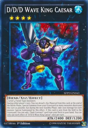D/D/D Wave King Caesar SDPD-EN043 Yu-Gi-Oh card from Structure Deck: Pendulum Domination