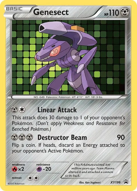Genesect #XY196 Holofoil Pokémon card from XY Promos