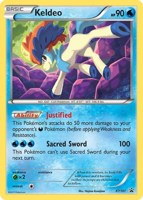 Keldeo #XY191 Holofoil Pokémon card from XY Promos