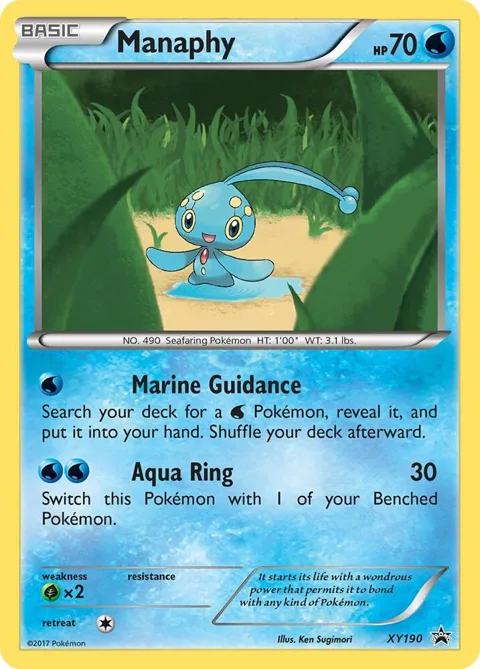 Manaphy #XY190 Holofoil Pokémon card from XY Promos