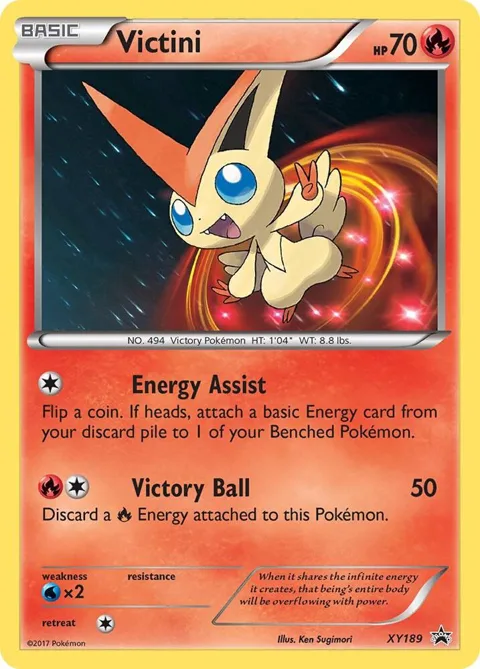 Victini #XY189 Holofoil Pokémon card from XY Promos