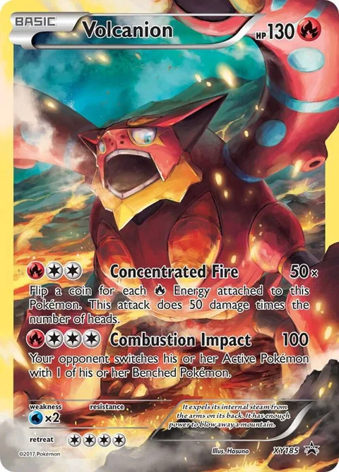 Volcanion #XY185 Holofoil Pokémon card from XY Promos