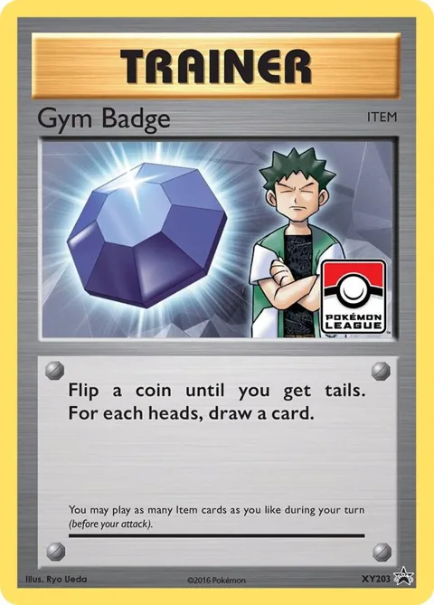 Gym Badge Brock #XY203 Holofoil Pokémon card from XY Promos