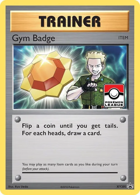 Gym Badge Lt. Surge #XY205 Holofoil Pokémon card from XY Promos