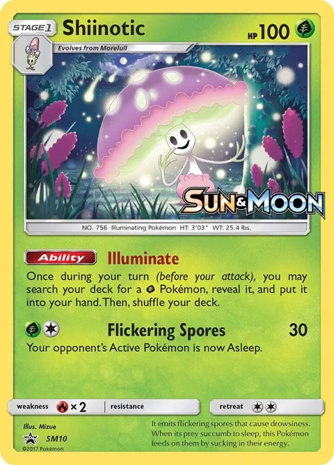 Shiinotic - SM10 Prerelease #SM10 Holofoil Pokémon card from SM Promos